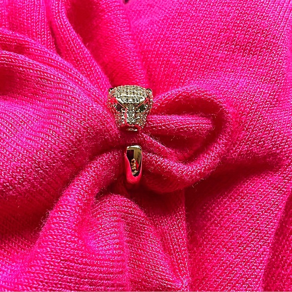 Green Eye Panther Ring. Rhinestone Panther Ring. - Picture 4 of 4